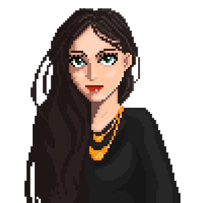 Pixel art of girl
